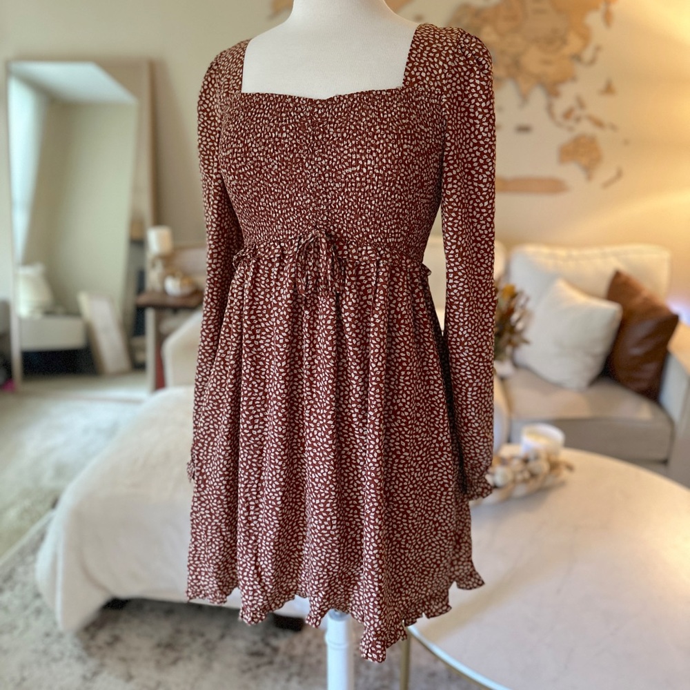 Brand new babydoll dress - leaf print
